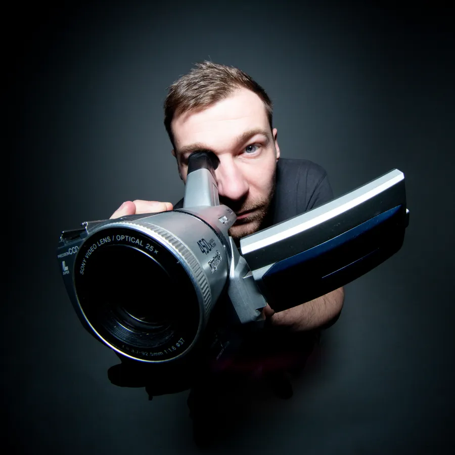 Behind the camera in the studio